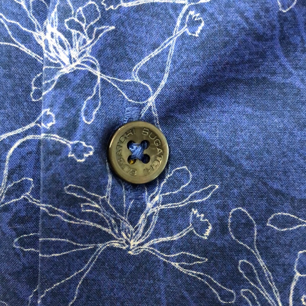 Bugatchi Uomo Men's Long Sleeve Casual Blue Button - Picture 5 of 9